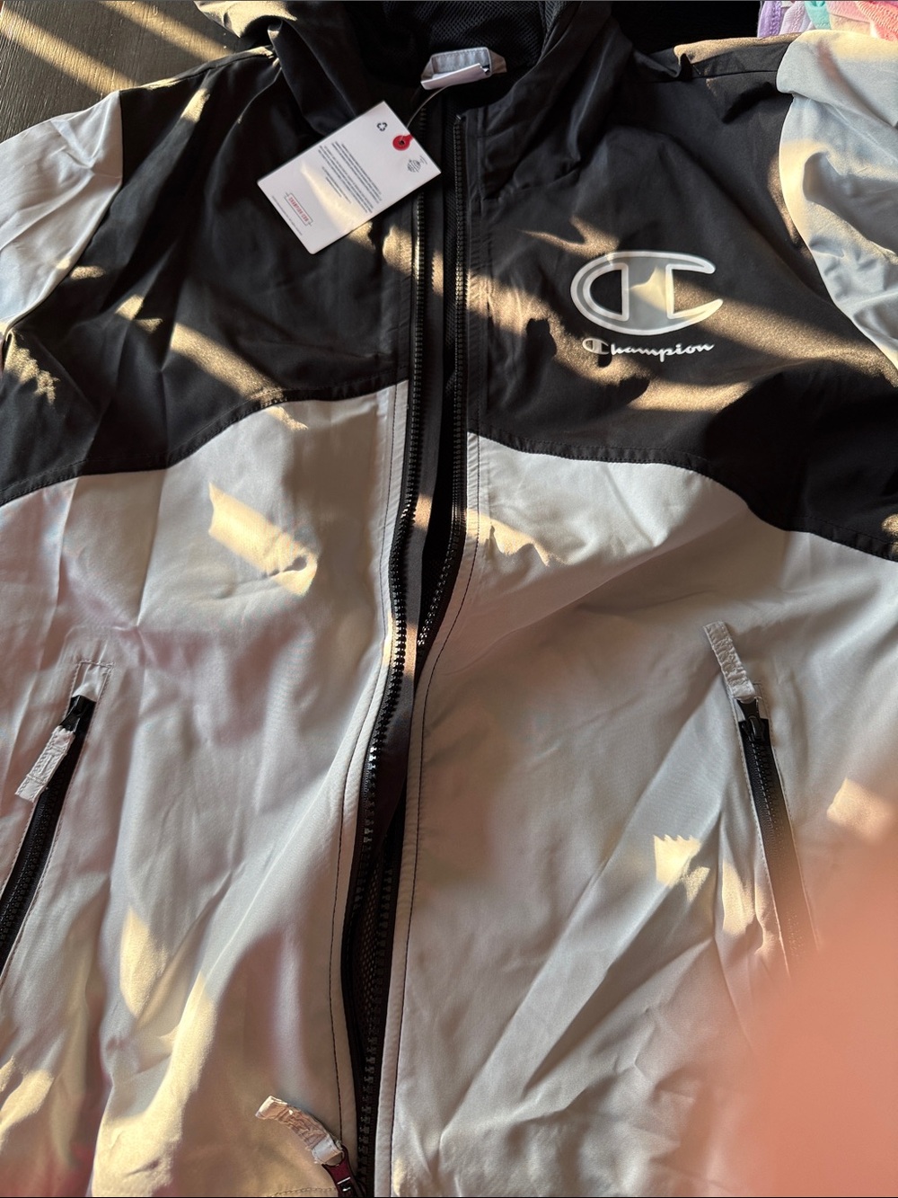 Champion Black and White Colorblock Jacket